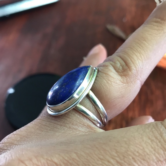 Size 6 lapis and sterling ring - Picture 8 of 11
